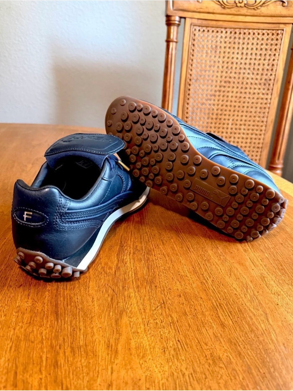PUMA x FENTY Women's Navy Leather Athletic Sneakers Brand New - Picture 5 of 5